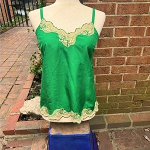 100% Silk. Make Spring  green your favorite camisole  this year! EUC XS Adorable